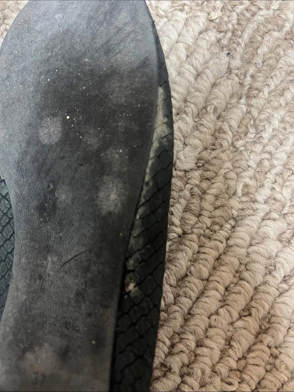 Giuseppe Zanotti Dark Green Textured Leather Ballet Flats